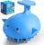 Shampoo Brush Scalp Massager, Silicone Hair Scrubber Wet & Dry, Blue