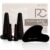 Rena Chris Facial Cupping Set & Gua Sha Facial Tool – Silicone Cupping Set & Obsidian Gua Sha Stone – Face Cupping Therapy Set for Natural Skin Care, Puffiness, Lip Plumping(Black)