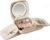 AMIRO Travel Makeup Bag with Stepless Brightness&3 Color LED Mirror, White