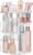 HBlife 360 Rotating Makeup Organizer Adjustable Carousel Large Capacity Revolving Perfume Organizer Skincare Organizers Cosmetic Storage Spinning Holder for Vanity, Clear