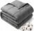 Smart Queen Cooling Weighted Blanket for Adults 15 lbs, 48″x72″ Twin Size Heavy Blanket for Sleeping, Soft Breathable Cotton with Glass Beads, Machine Washable, Grey (Fits 120-160 lbs)
