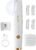 Dermaplane Razor for Women Face,Sonic Dermaplaning Tool Rechargeable 3 Speeds LED Light for Peach Fuzz & Face Hair Removal – 5 Refill Blades Included,White