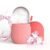 Joyeee Ice Face Roller, Reusable Silicone Mold Face Massage Eye Facial Beauty Skin Care Tools Apply Ice for Shrink Pores Anti Wrinkle Reduce Puffiness Improve Skin Elasticity, Striped, Pink