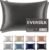 Mulberry Silk Pillowcase for Hair and Skin: 22 Momme 100% Pure Natural Silk Pillow Case with Hidden Zipper – 6A Grade Hypoallergenic Cool Pillow Cover for Sleep – 1 PC Dark Gray Standard in Gift Box