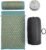 Acupressure Mat and Pillow Set for Back/Neck Pain Relief and Muscle Relaxation (Green/Gold)