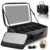 Upgraded Large Travel Makeup Bag with LED Mirror, 15” Makeup Case