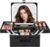 Chomeiu Hard Makeup Case with LED Mirror, Makeup Box Organizer with 2 Trays