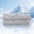 Cozy Bliss Cooling Dual-Sided Blanket for Hot Sleepers, Q-Max>0.46 Lightweight Soft Breathable Bed Blanket, Double Side Cooling Throw for Night Sweats (Silver Grey, 80″x90″)