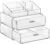 Yieach 3 Tier Clear Acrylic Makeup Organizers with Drawers,Tiered Countertop Make up Storage Organizer for Dresser Top and Bathroom Vanity,Plastic Makeup Stand for Brush,Skincare,Beauty Organizers