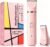 Bikini Trimmer for Women,Rechargeable Ladies Bikini Hair Trimmer Removal with Snap-in Ceramic Blades IP7X Washable Head,Pastel Pink