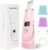 Face Scrubber Skin Spatula – Blackhead Remover Deep Cleansing Tool for Pore Extraction, 4-in-1 Fast Charging Dock Blackhead Remover Face Spatula for Facial Skincare Women Gift (Pink)