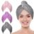 POPCHOSE Microfiber Hair Towel Wrap, 3 Pack Fast Drying Hair Turban