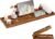Teak Bathtub Tray for Tub, Expandable Bath Tray 28–40in, Foldable Bathtub Caddy with Wine Glass Holder, Phone & Book Stand, Wooden Bath Tray Organizer, Luxury Bathroom Accessories Gift – Light Walnut