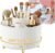 fanado 360° Rotate Makeup Brush Holder Organizer, Makeup Organizers Countertop, Makeup organization and Skincare Storage for Vanity, Desktop, Bathroom (White)