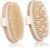 2 Pack Dry Brushing Body Brush, Natural Bristle Exfoliating Brush with Massage Nodes, for Lymphatic Drainage and Improving Skin Health and Reduces Acne