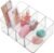 STORi 4-Compartment Clear Plastic Organizer, Rectangular Divided Makeup and Vanity Storage Bin, Use Upright for Eyeshadow Palettes, Made in USA