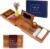 Acacia Bathtub Tray, Foldable & Extendable Bath Caddy with Non-Slip Design, Space-Saving Adjustable Bathtub Shelf for Book, Wine, Tablet, Spa Gift for Women Men