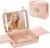 Kalolary Travel Makeup Train Cases with Lighted Mirror 3 Color Setting