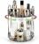 360 Rotating Makeup Organizer, 2 Tier Lazy Susan Bathroom Counter Organizer, Skincare Organizers, Spinning Perfume Organizer & Vanity Organizer Countertop (Classic Grey, 2 Tier)