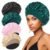 4PCS Silk Satin Bonnets for Black Women & Men – Elastic Wide Band Hair Wrap Cap for Curly Hair – Shower Cap for Sleeping (Black, Peacock Blue, Pink, Khaki)