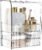 GearFusion 3 Tier Clear Cosmetic Organizer, Makeup Display Case with Lid & Drawers, Countertop Dresser Vanity Storage Box, Beauty Holder for Skincare Lipstick Brush
