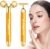 DANGSHAN 2-in-1 Electric Face Massager 24k Golden Facial Massager, 3D Roller and T Shape Facial Roller Massager Kit Skin Care Tools