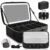 15”X11” Large Capacity Makeup Bag with LED Mirror, Professional Makeup Case Organizer with 3 Color Light Adjustable Brightness, Travel Make up Cosmetic Case with Detachable Dividers & Shoulder Strap
