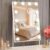 Hollywood Vanity Mirror with Lights 14″ x 19″, 10x Magnifying, 12 LED Bulbs, 3 Color Lights and 360° Rotation Desk Lighted Makeup Mirror for Bedroom Dresser College Dorm