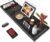 Bath Caddy Tray for Bathtub – Bamboo Adjustable Organizer Tray for Bathroom with Free Soap Dish Suitable for Luxury Spa or Reading(Black)
