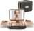 EASYINBEAUTY Makeup Travel Case with LED Lighted Mirror, Black
