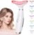 Dopsikn 7 Color Galvanic Machines – Red Light Therapy for Face and Neck, Face Massager Tool for Wrinkles, Double Chin, Vibrating Facial Massager with Thermals, White