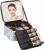 Relavel Travel Makeup Bag with LED Mirror, Floral Train Case with Dividers