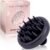 Black Silicone Scalp Massager & Shampoo Brush, Heavy-Duty Scalp Scrubber