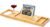 Bamboo Bathtub Caddy Tray, Expandable Bath Table Over Tub with Glass Book