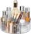 360° Rotating Makeup Organizer, 10″ Clear Turntable Lazy Susan Organizer for Vanity, Bathroom Counter, Cabinet, Spinning Cosmetic Storage Holder with 6 Dividers for Skincare, Makeup Brushes, Lipsticks