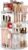 Masirs 360 Rotating Makeup Organizer Countertop, Adjustable Shelf, Clear