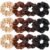 12 Pcs Satin Scrunchies Glossy Silk Neutral Color Scrunchies for Women and Girls Mulberry Silk Hair Ties for Thick Curly & Thin Hair Soft Ponytail Holder No Damage