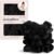Kitsch Satin Scrunchies for Women | For All Hair Types – Black, 5pcs