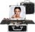 Relavel Makeup Bag with LED Mirror, Makeup Box Travel Train Case with Rechargeable Lighted Mirror, Cosmetic Brush Organizer Storage for Makeup Artists Gifts for Women and Girls (Black Star, Small)