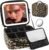 Makeup Bag with Light Up Mirror, Lighted Travel Makeup Organizer 3 Colors Adjustable Brightness, Makeup Bag with Mirror and Light, Travel Train Case Portable Cosmetic Bag for Women(Leopard)