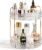Large Capacity Rotating Makeup Organizer Perfume Stand Holder, 2 Tier Clear