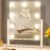 Acoolda Vanity Mirror with Lights, Hollywood Vanity Makeup Mirror with 9 Dimmable LED Bulbs, 3 Color Lighting Modes, Detachable 10X Magnification, 360°Rotation,White