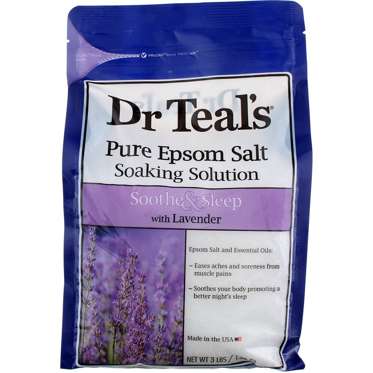 Dr Teal’s Epsom Salt 4-Pack (12 lbs Total) Soothe & Sleep with Lavender