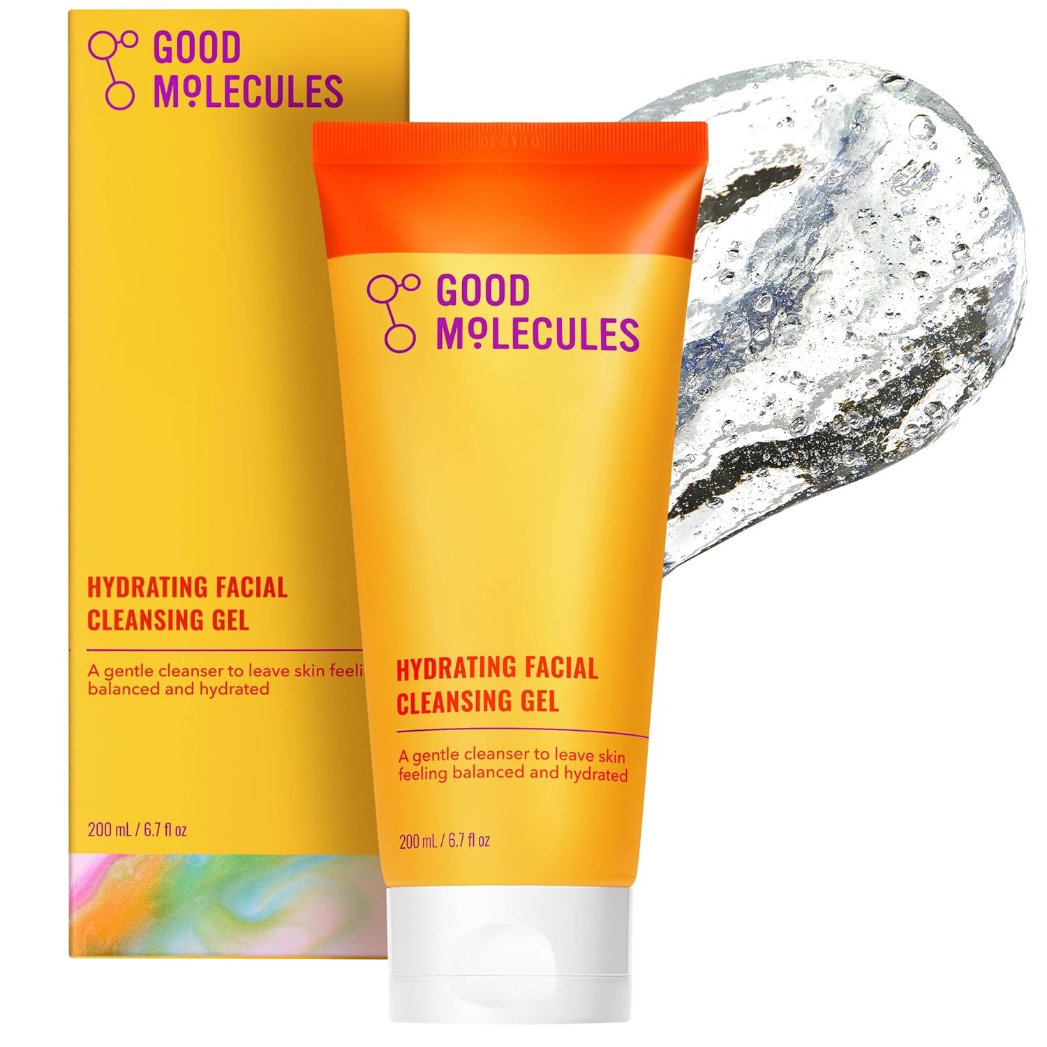 Good Molecules Hydrating Facial Cleansing Gel, Gentle Face Wash, 6.7 fl oz