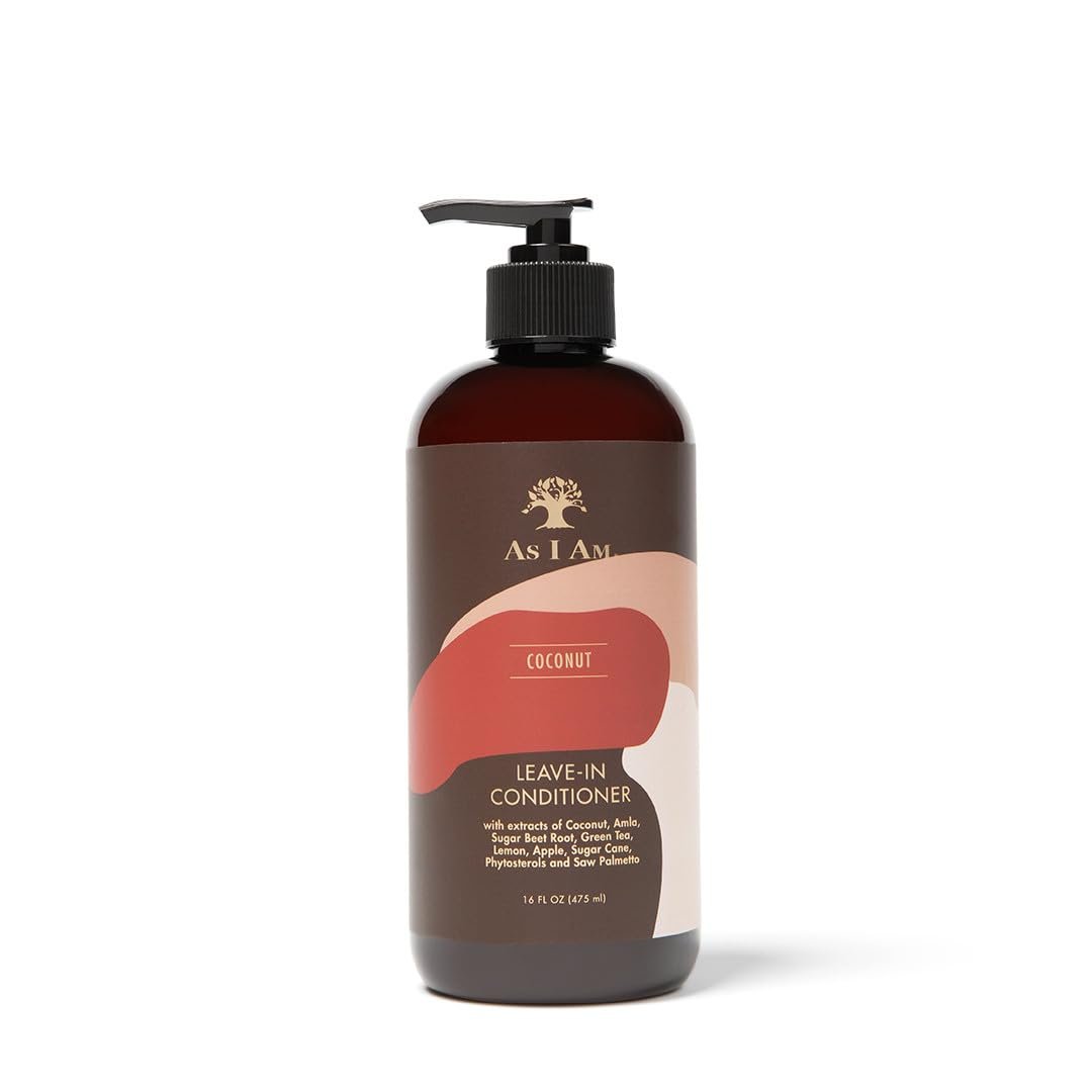 As I Am Coconut Leave In Conditioner 16 fl oz – Hydrates, softens, boosts shine & prepares hair for styling
