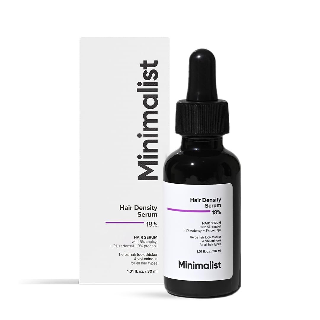 Minimalist Hair Density Serum 18% | Hair Growth Serum With Procapil, Capixyl, Redensyl, Anagain & Baicapil For Hair Fall Control | Women & Men | 30 ml