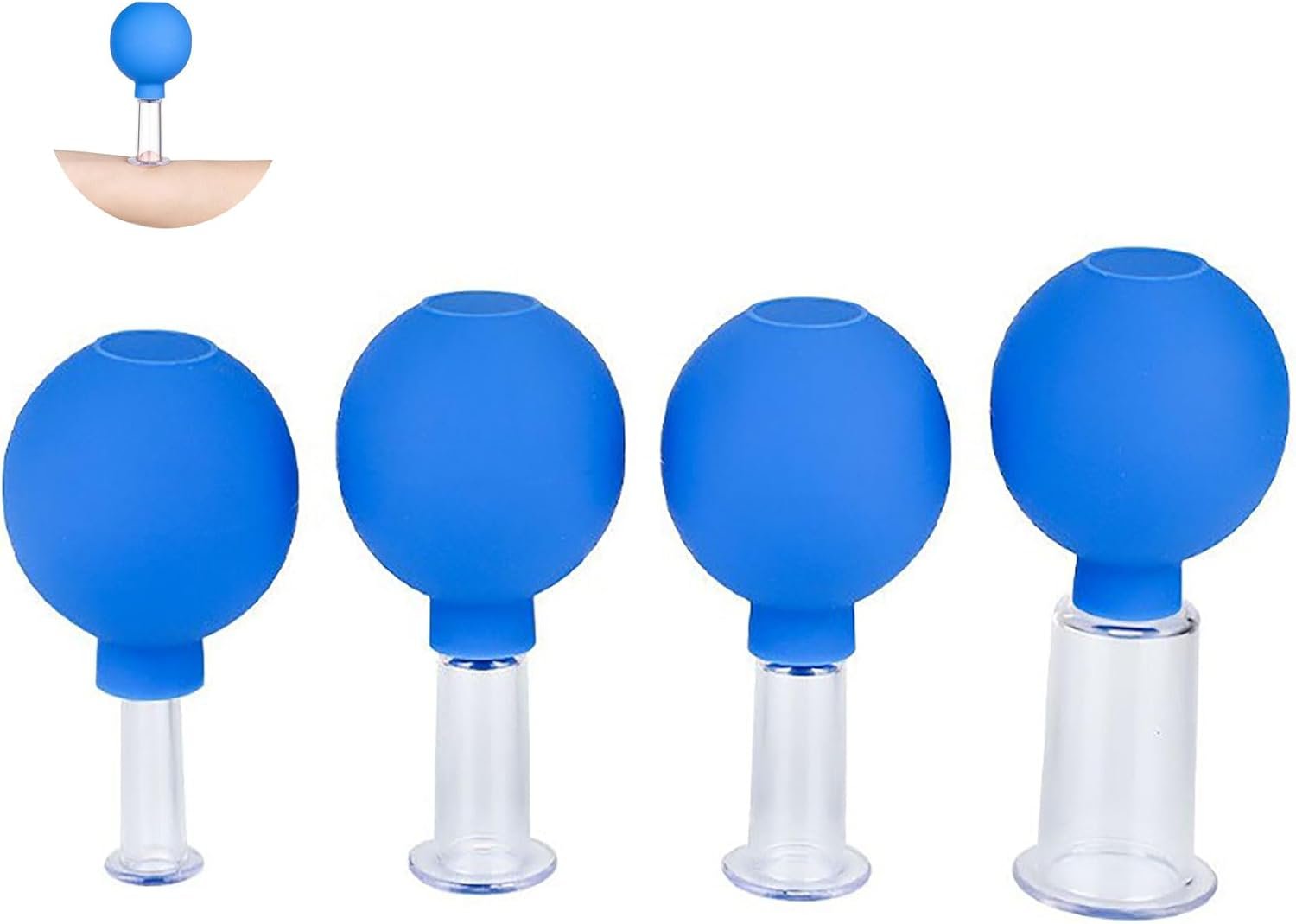 Facial Cupping Therapy Set Plastics, Eye Face Vacuum Massage Anti Cellulite Cup – Silicone, for Beauty Body Cup Lymphatic Fascia Massager