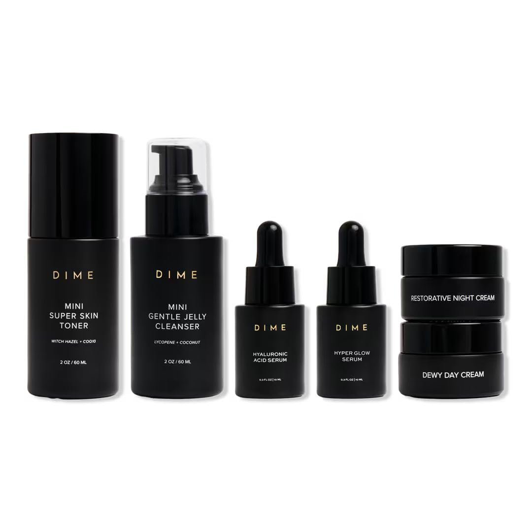 DIME Beauty The Works Discovery Set – 6-Piece Skincare Kit