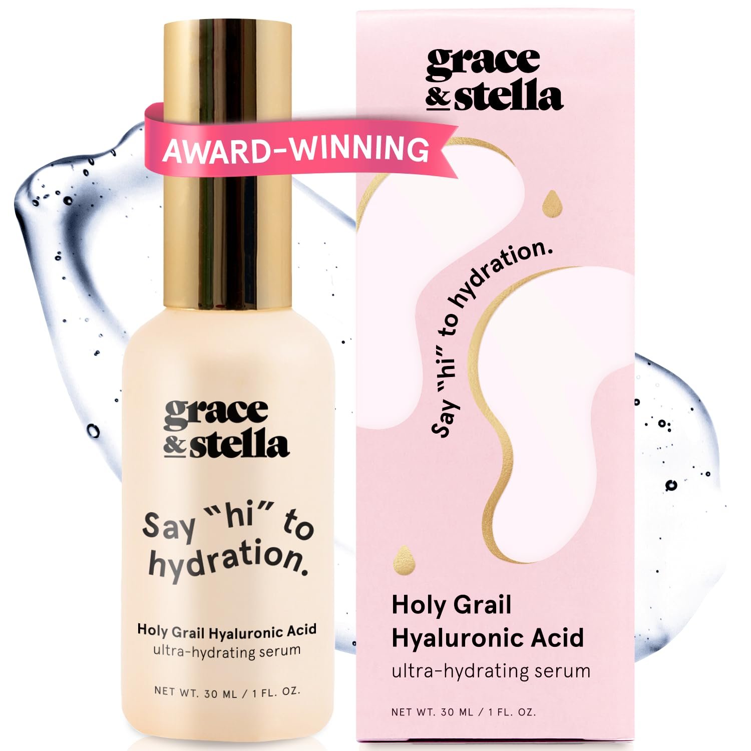 grace & stella Award Winning Hyaluronic Acid Serum (30ml/1 fl oz)