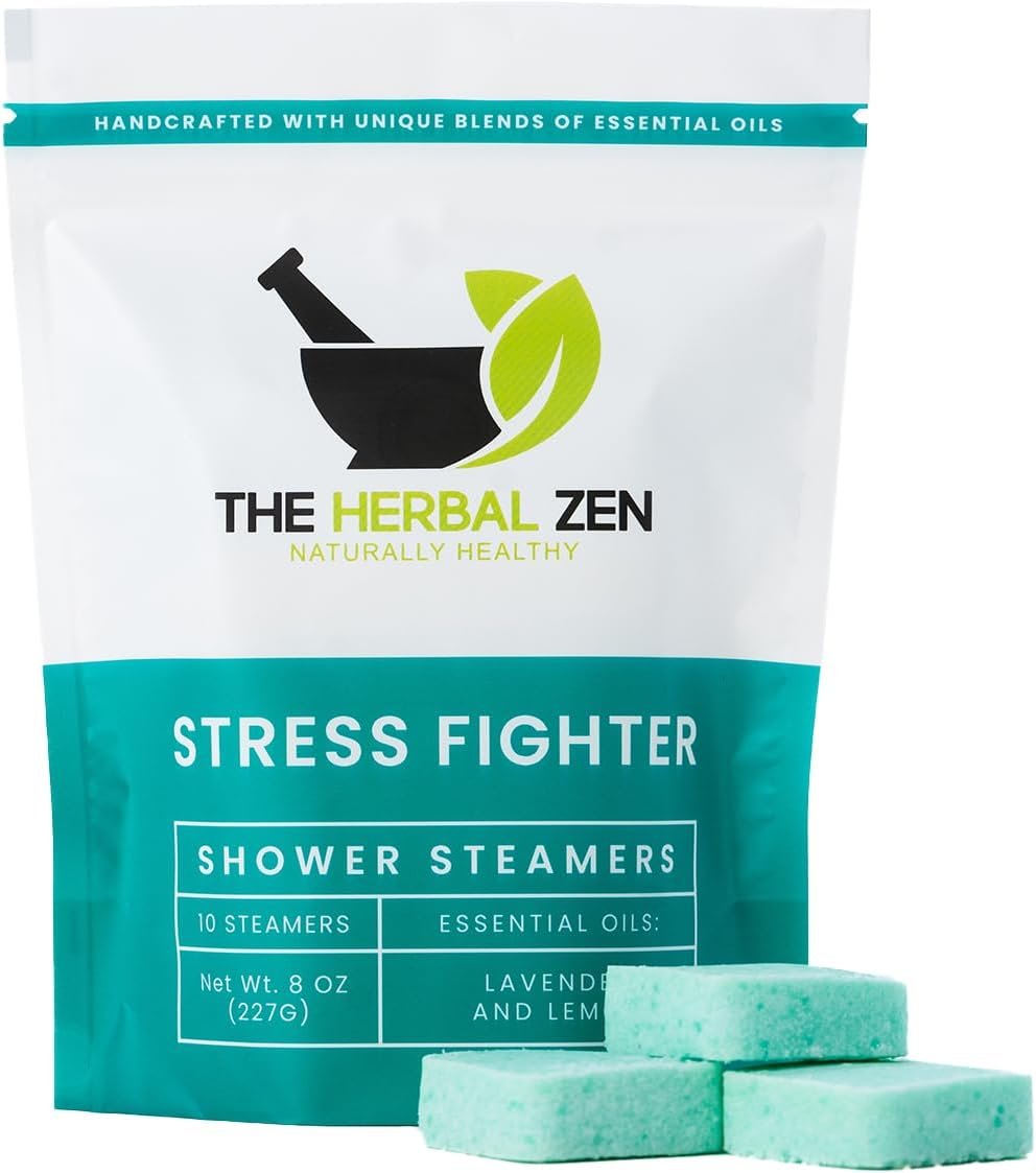 The Herbal Zen Stress Fighter Shower Steamer Aromatherapy Relief – 10 Pack